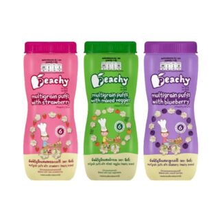 Злаковые пуффы Peachy, ассорти 3 вкуса, набор 3 шт.