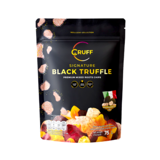 Чипсы из разноцветного картофеля Cruff с фирменным вкусом чёрного трюфеля, 75 г