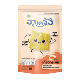 Хрустящие вонтоны Akejang со вкусом пикантного солёного яйца, 40 г