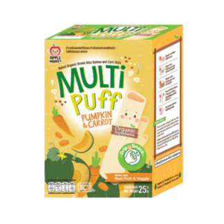 Органические пуффы Apple Monkey Multi Puffs со вкусом тыквы и моркови, 25 г