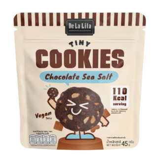 Мини-печенье De La Lita Tiny Cookie шоколад с морской солью, веганское, 45 г