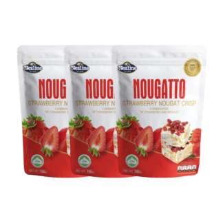 Хрустящее печенье с нугой Nezline Nougatto со вкусом клубники, 50 г, набор 3 шт.