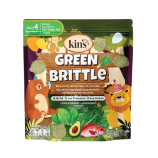 Хрустящий снек Green Brittle из банана, рыбы и овощей Kin's Nature, 15 г