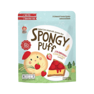 Воздушные снеки Apple Monkey из кукурузы и жасминового риса со вкусом клубничного чизкейка, 15 г