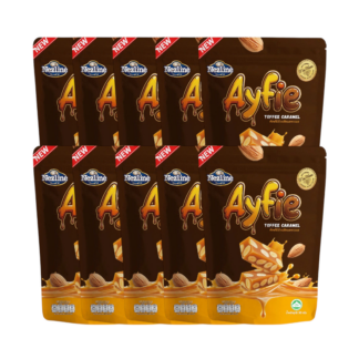 Ореховые хрустящие батончики Nezline Nuts Crisp со вкусом ириски с миндалём, 120 г, набор 10 шт.