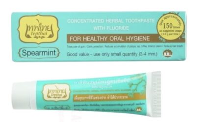 Тайская зубная паста Tepthai с мятой (Tepthai Herbal Toothpaste Spearmint)