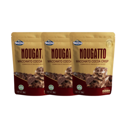 Хрустящее печенье с нугой Nezline Nougatto со вкусом шоколада, 50 г, набор 3 шт. (NEZLINE Nougatto Nougat Crisp Chocolate 50g x3)