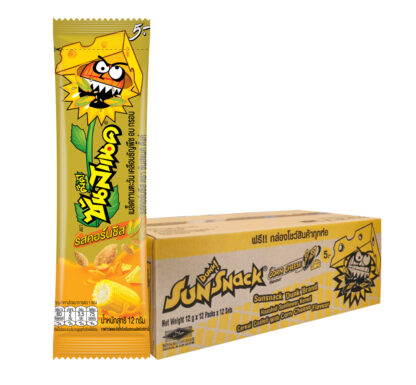 Семечки подсолнечника Sunsnack со вкусом кукурузы с сыром, 12 г, набор 12 шт. (SUNSNACK Sunflower Kernels Corn Cheese 12g x12)