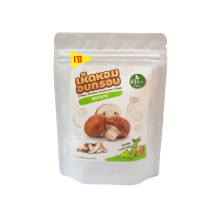 Хрустящие чипсы из грибов шиитаке Aree Farm со вкусом васаби, 250 г (AREE FARM Crispy Shiitake Mushroom Chips Wasabi 250g)