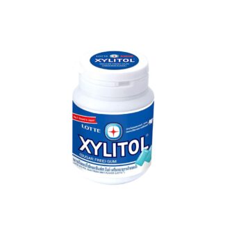 Жевательная резинка Lotte Xylitol «Свежая мята» без сахара, банка 52,2 г (Lotte Xylitol Gum Fresh Mint Bottle 52.2 g)