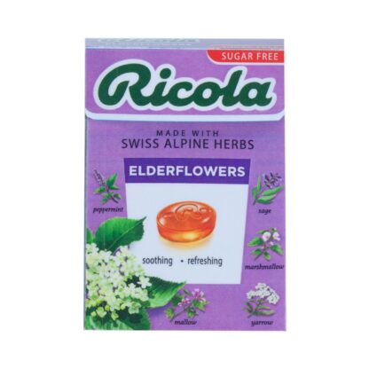 Леденцы Ricola «Бузина» без сахара, 40 г (Ricola Elderflower Sugar Free Candy 40g)