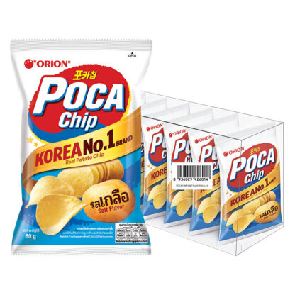 Картофельные чипсы Orion Poca с солью, 60 г, набор 6 шт. (ORION Poca Potato Chips Salt 60g x6)