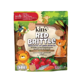 Хрустящий снек Red Brittle из банана с лососем и ягодами Kin's Nature, 15 г