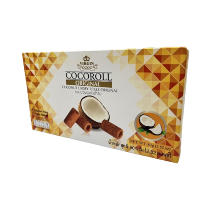 Кокосовые рулетики Virgin Coco оригинальные, 80 г (VIRGIN COCO Coconut Crispy Roll Original 80g)