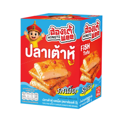 Снек из соевого белка Hongtewee «Тофу-рыбка» со вкусом острого перца, 24 г, набор 12 шт. (HONGTEWEE Tofu Fish Spicy Flavour 24g x12)