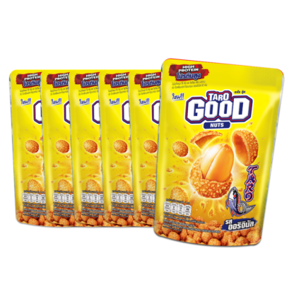Хрустящий арахис в панировке с рыбными хлопьями Taro Good оригинальный, 60 г, набор 6 шт. (TARO GOOD Crispy Peanuts Coated with Fish Flakes Original 60g x6)