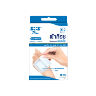 Пластырь-повязка SOS Plus S-series с подушечкой, 6x7 см, 5 шт.