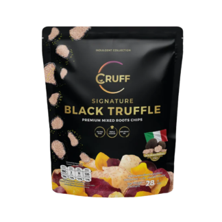 Чипсы из разноцветного картофеля Cruff с фирменным вкусом чёрного трюфеля, 28 г
