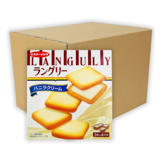 Печенье Mr. Ito Languly с ванильным кремом, 125 г, набор 12 шт. (MR. ITO Languly Vanilla Cream Cookie 125g x12)