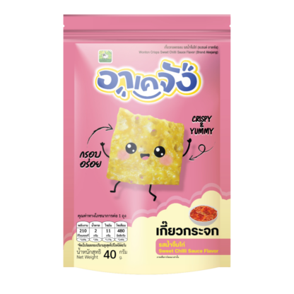 Хрустящие вонтоны Akejang со вкусом сладкого соуса чили, 40 г (AKEJANG Crispy Wonton Sweet Chili Sauce 40g)