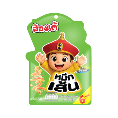 Снек из конняку Hongtewee «Кальмаровая лапша» классический вкус, 8 г, набор 6 шт. (HONGTEWEE Konjac Noodle Classic Flavour 8g x6)
