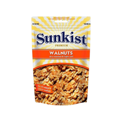 Грецкие орехи Sunkist сухой обжарки, слабосолёные, 120 г (SUNKIST Dry Roasted Light Salt Walnuts 120g)