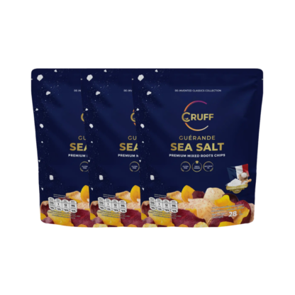 Чипсы из разноцветного картофеля Cruff с морской солью Геранд, 28 г, набор 3 шт. (CRUFF Colorful Potato Chips Guerande Sea Salt 28g x3)
