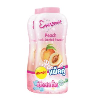 Ароматный тальк Eversense Peach, 280 г, набор 2 шт. (Eversense Fresh Scented Powder Peach 280 g x2)