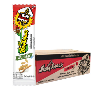 Семечки подсолнечника Sunsnack запечённые с солью, 12 г, набор 12 шт. (SUNSNACK Sunflower Kernels Salted 12g x12)