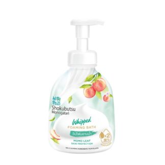 Пенка-мусс для душа Shokubutsu Monogatari Whip Foam Protection с листом персика, 450 мл (Shokubutsu Whip Foam Protection 450 ml)