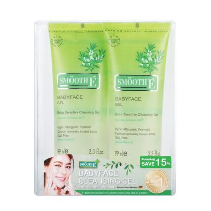 Гель для умывания Smooth E Baby Face Gel Extra Sensitive, 99 мл, набор 2 шт. (Smooth E Baby Face Gel 99 ml x2)