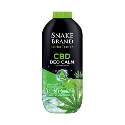 Охлаждающий тальк Snake Brand CBD Deo Calm, 250 г (Snake Brand Talcum CBD Deo Calm 250 g)