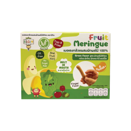 Детское банановое безе с овощами и фруктами Begin Baby, зелёное (BEGIN BABY Banana Meringue with Vegetables & Fruits Green)