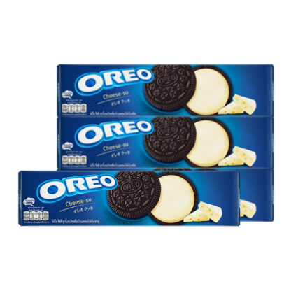 Печенье-сэндвич Oreo Cheese-su шоколадное со вкусом сливочного сыра, 97 г, набор 3 шт. (OREO Cheese-su Chocolate Sandwich Cookie Cream Cheese 97g x3)