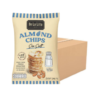 Миндальные чипсы De La Lita Almond Chips с морской солью, 25 г, набор 24 шт.