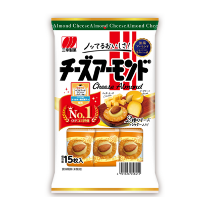 Рисовые крекеры сэмбэй Sanko с сыром и миндалём (SANKO Cheese Almond Rice Cracker)