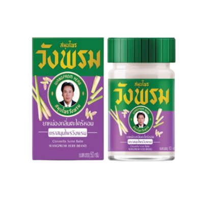 Тайский бальзам Wang Prom с цитронеллой, 50 г (Wang Prom Balm Citronella Scent 50 g)