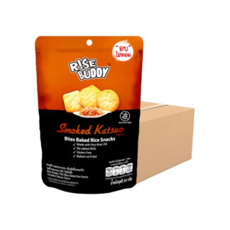 Рисовые чипсы Rise Buddy со вкусом копчёного кацуобуси, 60 г, набор 24 шт. (RISE BUDDY Rice Chippies Smoked Katsuo 60g x24)