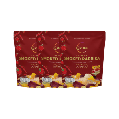 Чипсы из разноцветного картофеля Cruff со вкусом копчёной паприки Ла Вера, 28 г, набор 3 шт. (CRUFF Colorful Potato Chips La Vera Smoked Paprika 28g x3)