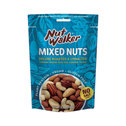 Смесь орехов Nut Walker Deluxe жареная без соли, 150 г (NUT WALKER Deluxe Roasted & Unsalted Mixed Nuts 150g)
