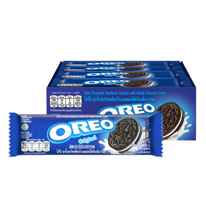Печенье-сэндвич Oreo с ванильным кремом, 24,6 г, набор 12 шт. (OREO Chocolate Sandwich Cookies Vanilla Cream 24.6g x12)