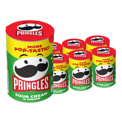 Картофельные чипсы Pringles со вкусом сметаны и лука, 42 г, набор 6 шт. (PRINGLES Potato Chips Sour Cream & Onion 42g x6)