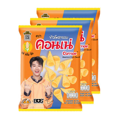 Кукурузный снек Cornae, оригинальный вкус, 46 г, набор 3 шт. (CORNAE Corn Snack Original 46g x3)