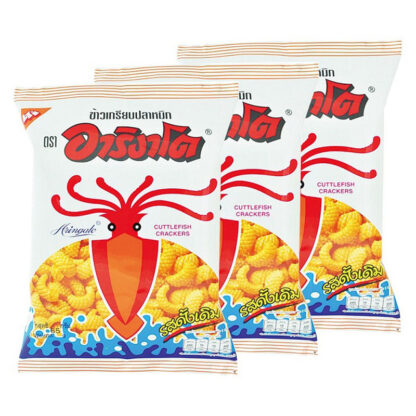 Чипсы с каракатицей Arigato классические, 50 г, набор 3 шт. (ARIGATO Cuttlefish Cracker Original 50g x3)