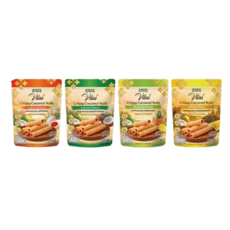 Вафельные трубочки тонгмуан Vilai GI, ассорти 4 вкуса, 80 г, набор 4 шт.
