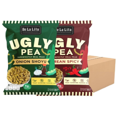 Гороховые снеки De La Lita Ugly Pea ассорти вкусов, 30 г, набор 24 шт. (DE LA LITA Ugly Pea Assorted 30g x24)