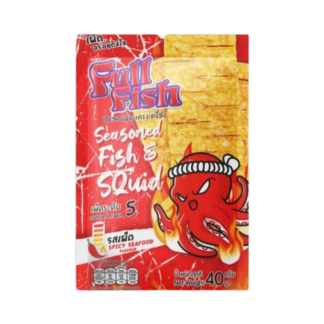 Запечённые рыбные пластинки Fullfish с острым вкусом, 40 г (FULLFISH Seasoned Baked Fish Sheet Spicy 40g)