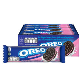 Печенье-сэндвич Oreo с клубничным кремом, 26,25 г, набор 12 шт.