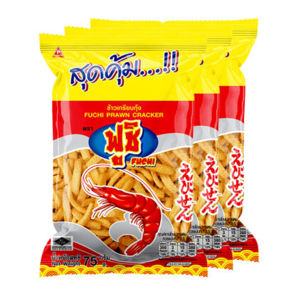 Креветочные чипсы Fuchi классические, 75 г, набор 3 шт. (FUCHI Prawn Crackers Original 75g x3)