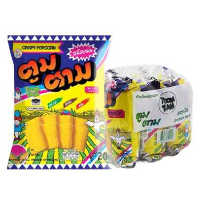 Кукурузный снек Toomtam со вкусом куриного супа, 91 г, набор 3 шт. (TOOMTAM Corn Extruded Snack Chicken Soup 91g x3)